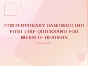 Finding a Friendly Font for Website Headers
